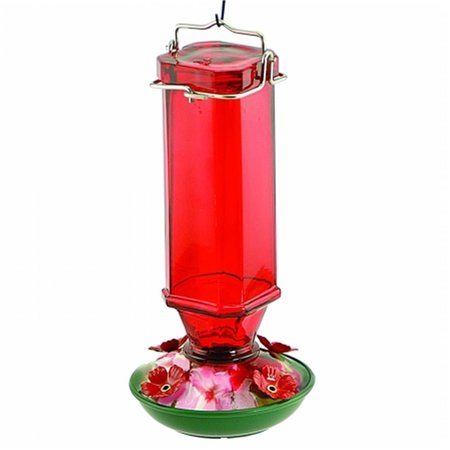 PETPALACE Glass Humminbird Feeder 16 Ounce Red NA35241 PE2527100